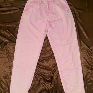 Light Pink High-Waisted Jeans
